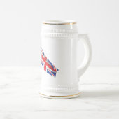 Flagge der Union Jack UK Bierglas (VorderseiteRechts)