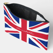 Flagge der Union Jack UK Personalisiert (optional) Zubehörtasche (Offen)