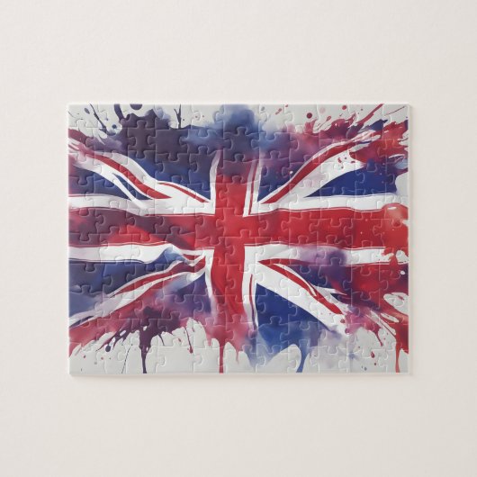 Flagge der Union Jack UK Puzzle (Horizontal)