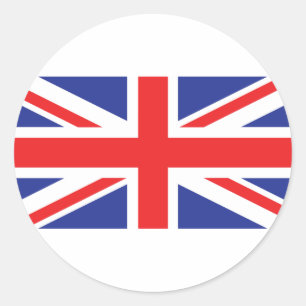 Flagge der Union Jack UK Runder Aufkleber