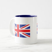 Flagge der Union Jack UK Zweifarbige Tasse (Vorderseite Links)