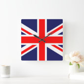 Flagge der Union Quadratische Wanduhr (Zuhause)