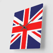 Flagge der Union Quadratische Wanduhr (Winkel)