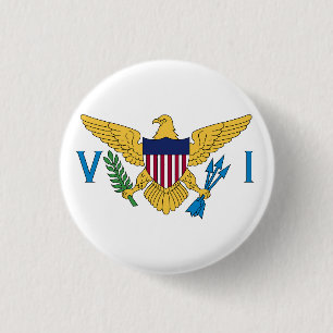 Flagge der US-Jungfrau Button