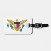 Flagge der US-Jungfrau Gepäckanhänger (Vorderseite horizontal)