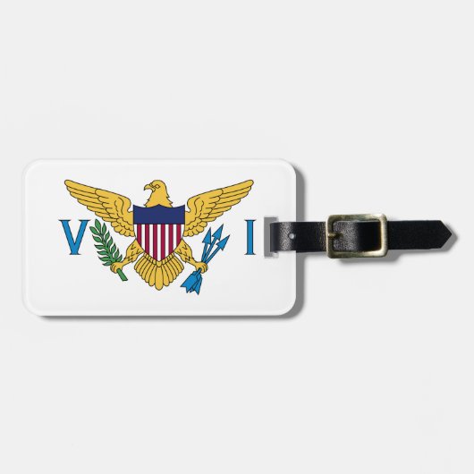 Flagge der US-Jungfrau Gepäckanhänger (Vorderseite horizontal)