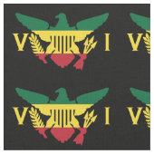 Flagge der US-Jungfrau, Rasta, Gelbrot Stoff (Nahaufnahme)