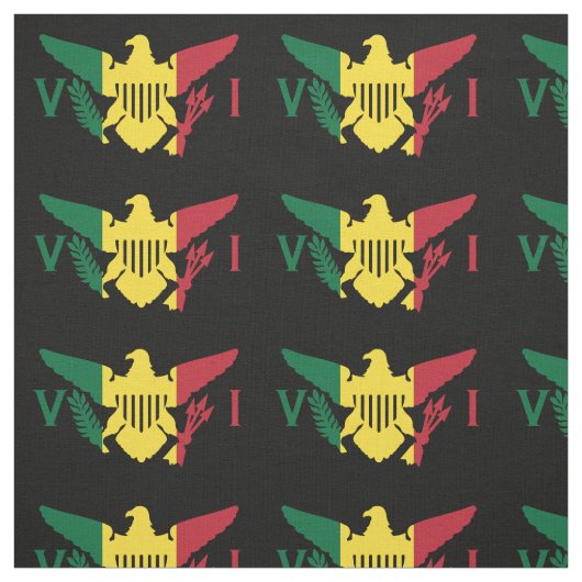 Flagge der US-Jungfrau, Rasta, Gelbrot Stoff (Muster)