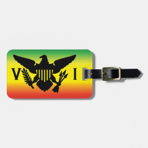 Flagge der US-Jungfrau, Rasta, Rot Gelb Gepäckanhänger