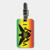 Flagge der US-Jungfrau, Rasta, Rot Gelb Gepäckanhänger (Vorderseite vertikal)