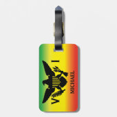 Flagge der US-Jungfrau, Rasta, Rot Gelb Gepäckanhänger (Rückseite vertikal)