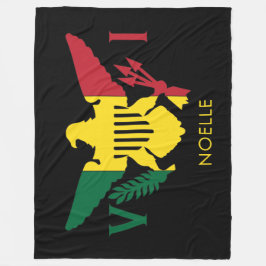 Flagge der US-Jungfrau, Rasta Rot, Gelb, Grün Fleecedecke