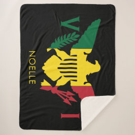 Flagge der US-Jungfrau, Rasta Rot, Gelb, Grün Sherpadecke