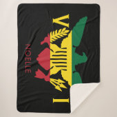 Flagge der US-Jungfrau, Rasta Rot, Gelb, Grün Sherpadecke (Vorderseite)