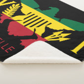Flagge der US-Jungfrau, Rasta Rot, Gelb, Grün Sherpadecke (3/4)