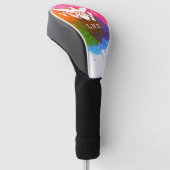 Flagge der US-Jungfrau, Weißer, Aquarellstrich Golf Headcover (angewinkelt)