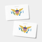 Flagge der US-Jungfrauen Ausweis (Vorder- & Rückseite)