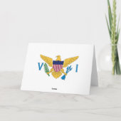 Flagge der US-Jungfrauen Dankeskarte (Rückseite)