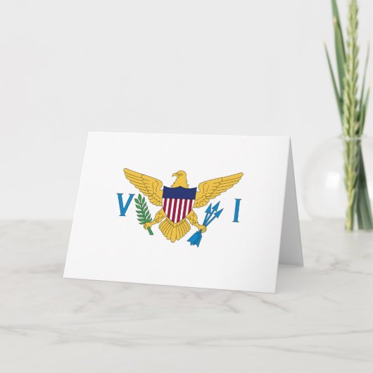 Flagge der US-Jungfrauen Dankeskarte (Vorderseite)