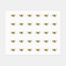 Flagge der US-Jungfrauen Etiketten