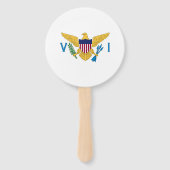 Flagge der US-Jungfrauen Fächer (Rückseite)