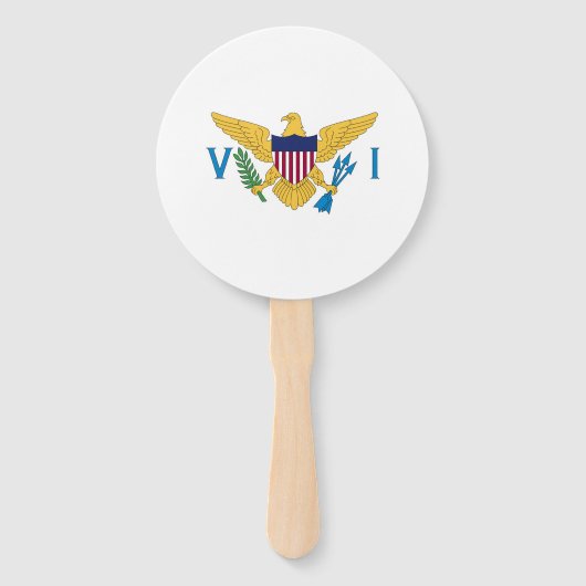 Flagge der US-Jungfrauen Fächer (Rückseite)