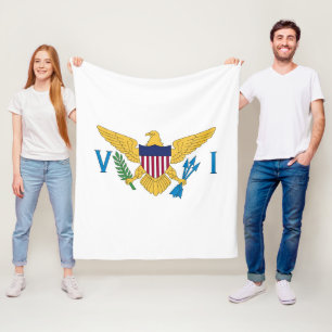 Flagge der US-Jungfrauen Fleecedecke