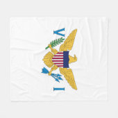 Flagge der US-Jungfrauen Fleecedecke (Vorderseite (Horizontal))