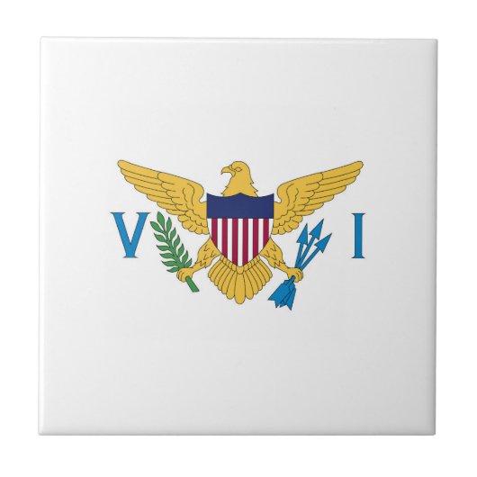 Flagge der US-Jungfrauen Fliese (Vorderseite)