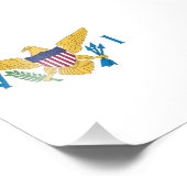 Flagge der US-Jungfrauen Fotodruck (Ecke)