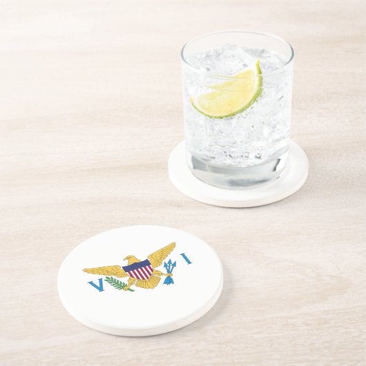Flagge der US-Jungfrauen Getränkeuntersetzer (Seite)