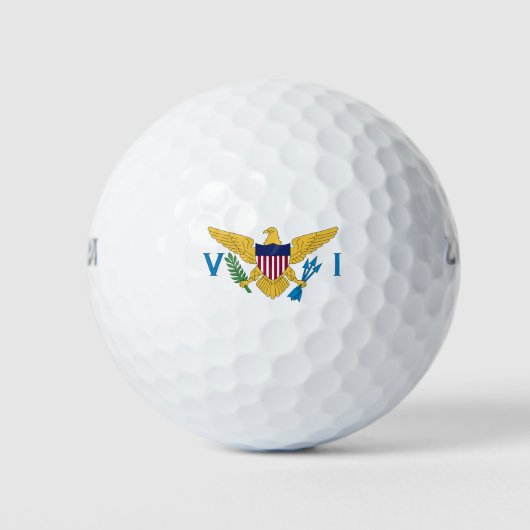 Flagge der US-Jungfrauen Golfball (Vorderseite)