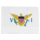 Flagge der US-Jungfrauen Große Geschenktüte (Rückseite)