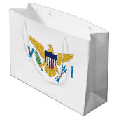 Flagge der US-Jungfrauen Große Geschenktüte (Rückseite Schrägansicht)