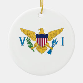 Flagge der US-Jungfrauen Keramik Ornament