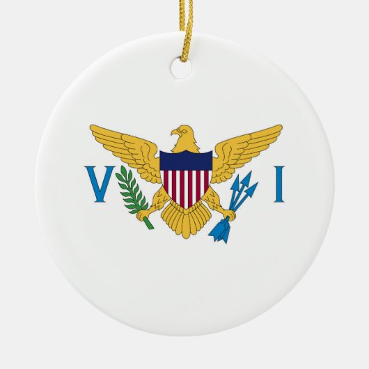 Flagge der US-Jungfrauen Keramik Ornament (Vorne)