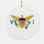 Flagge der US-Jungfrauen Keramik Ornament (Hinten)