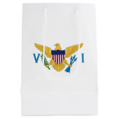 Flagge der US-Jungfrauen Mittlere Geschenktüte (Rückseite)