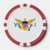 Flagge der US-Jungfrauen Pokerchips (Vorderseite)