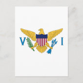 Flagge der US-Jungfrauen Postkarte (Vorderseite)