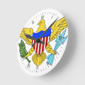 Flagge der US-Jungfrauen Runde Wanduhr (Winkel)