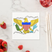 Flagge der US-Jungfrauen Serviette (Beispiel)