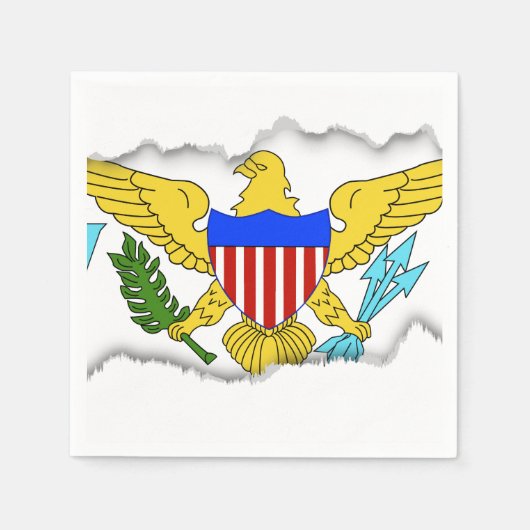 Flagge der US-Jungfrauen Serviette (Vorderseite)
