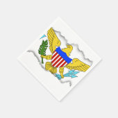 Flagge der US-Jungfrauen Serviette (Ecke)