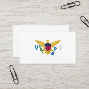 Flagge der US-Jungfrauen Visitenkarte