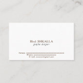 Flagge der US-Jungfrauen Visitenkarte (Rückseite)