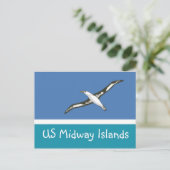Flagge der US Midway Islands Postkarte (Stehend Vorderseite)