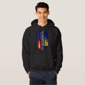Flagge der USA & Bosnien und Herzegowina Beste Fla Hoodie (Vorne ganz)