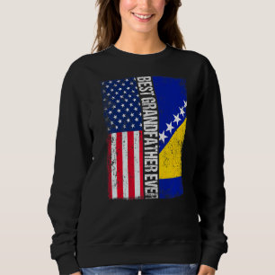 Flagge der USA & Bosnien und Herzegowina Beste Fla Sweatshirt