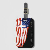 Flagge der USA (C) Gepäckanhänger (Vorderseite Vertikal)